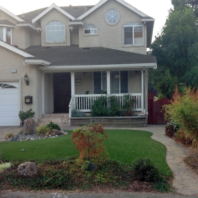 Artificial Turf Installation Albion, Indiana Landscape Rock, Front Yard