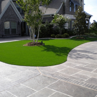 Installing Artificial Grass Meridian Hills, Indiana Landscaping, Small Front Yard Landscaping