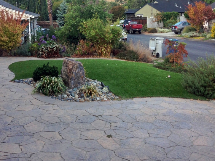 Synthetic Lawn Covington, Indiana Landscape Ideas, Front Yard Landscaping